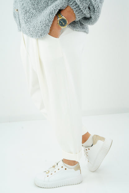 Baggy-Hose in Off-White (38-42+)