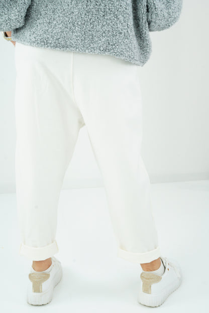Baggy-Hose in Off-White (38-42+)