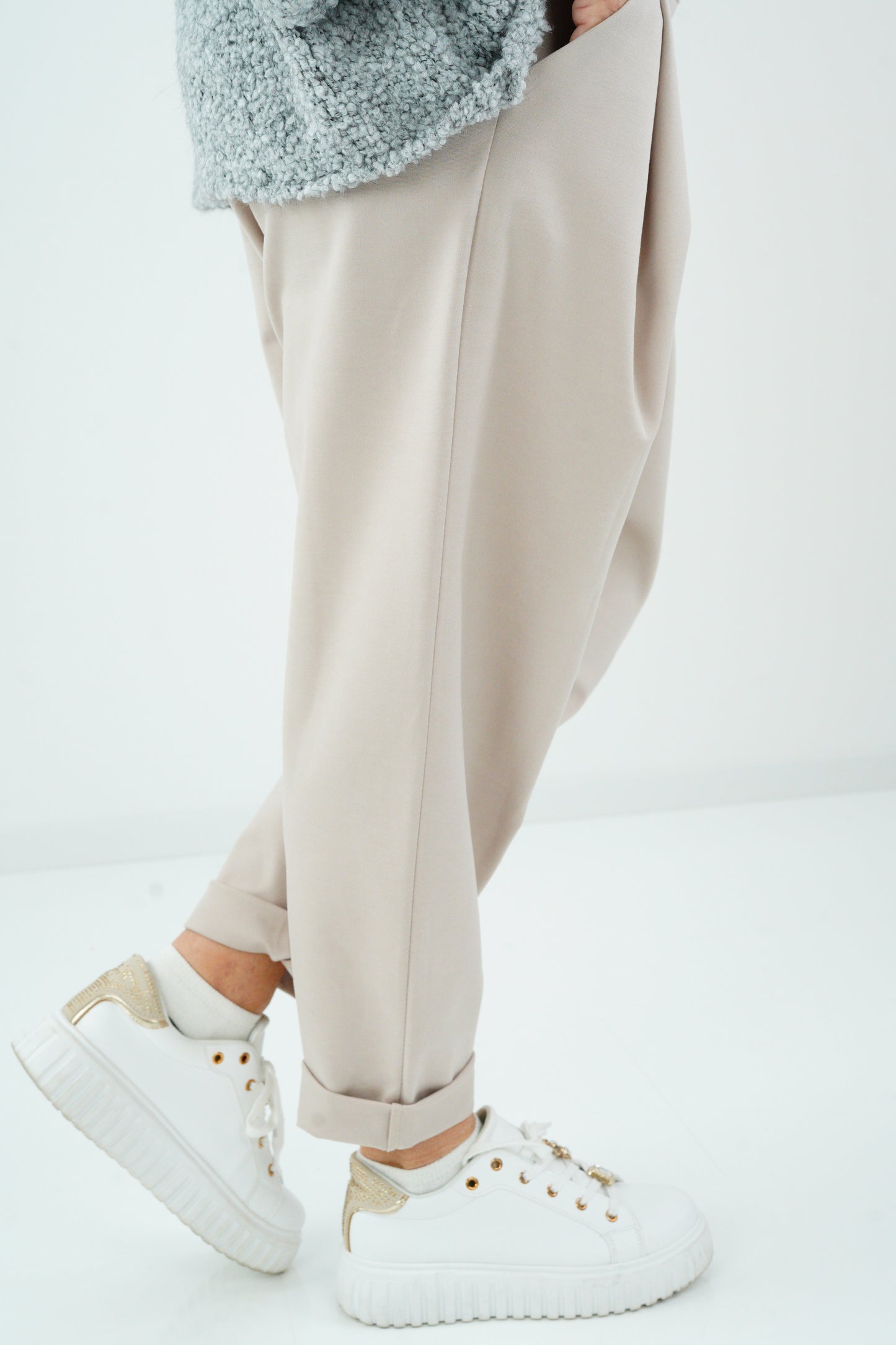 Baggy-Hose in light Taupe (38-42+)