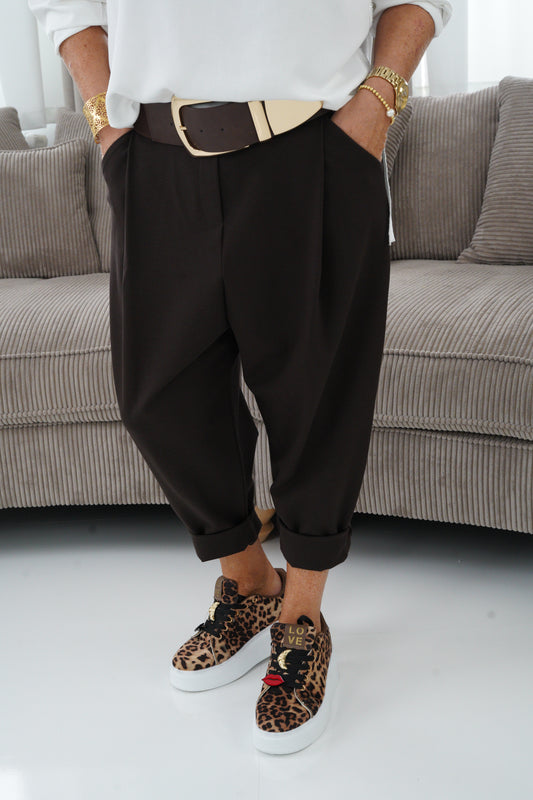 Joggpant in Schoko (38-42+)