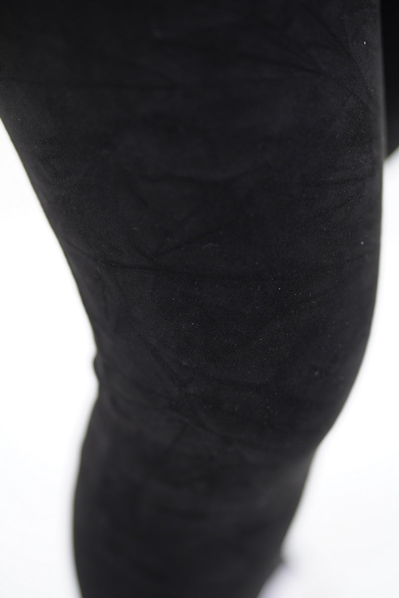 Kunstwaschleder Joggpant "Lucia" (38-42) schwarz