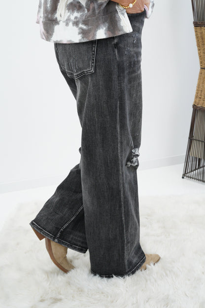 Jeans in Dunkelgrau-Schwarz (M,L,XL)