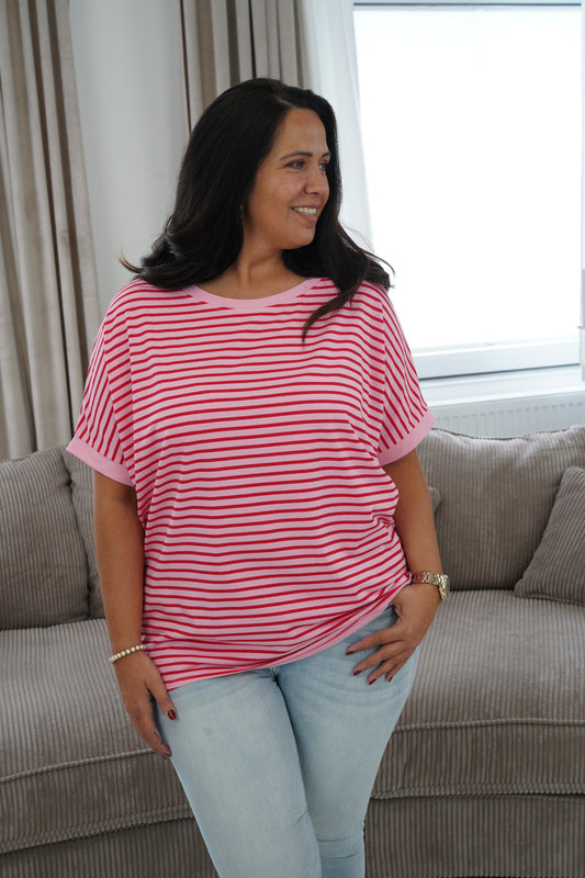 T-Shirt in Rosa-Rot (40-44)