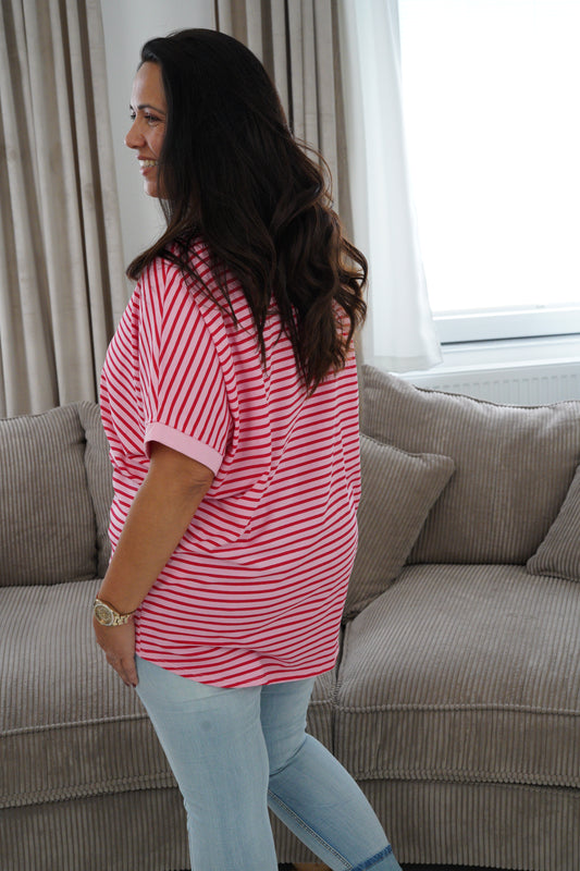 T-Shirt in Rosa-Rot (40-44)
