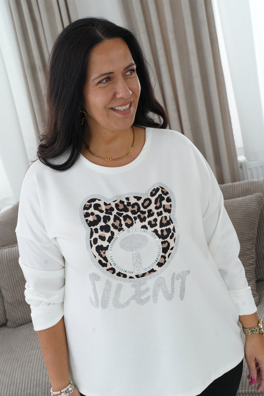 Sweatshirt in Off-White (42-44+)