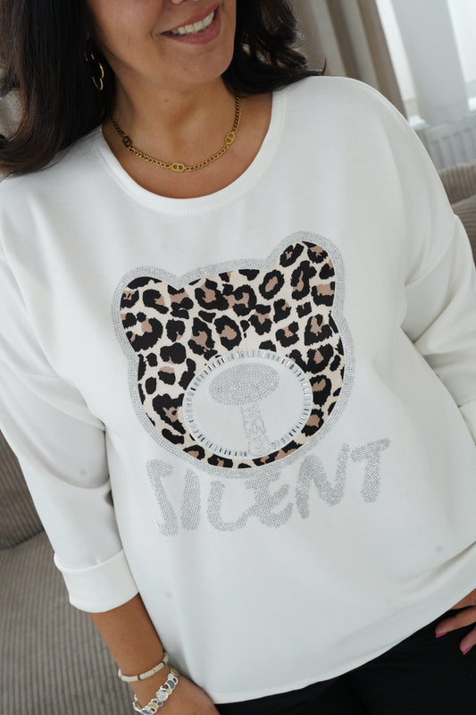 Sweatshirt in Off-White (42-44+)