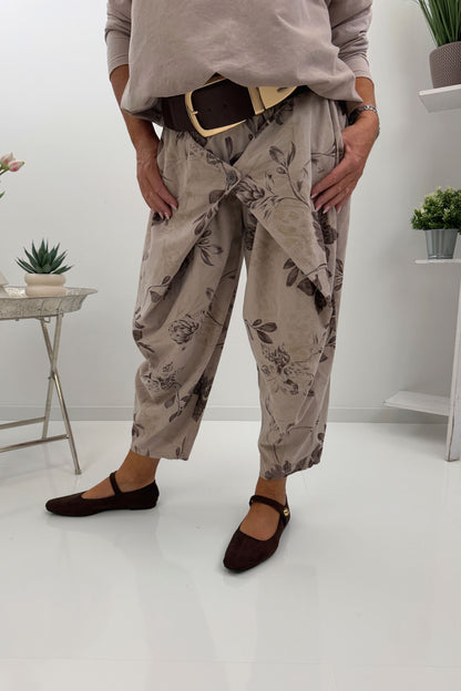 Stylische Cordhose in Beige-Schoko (38-44)