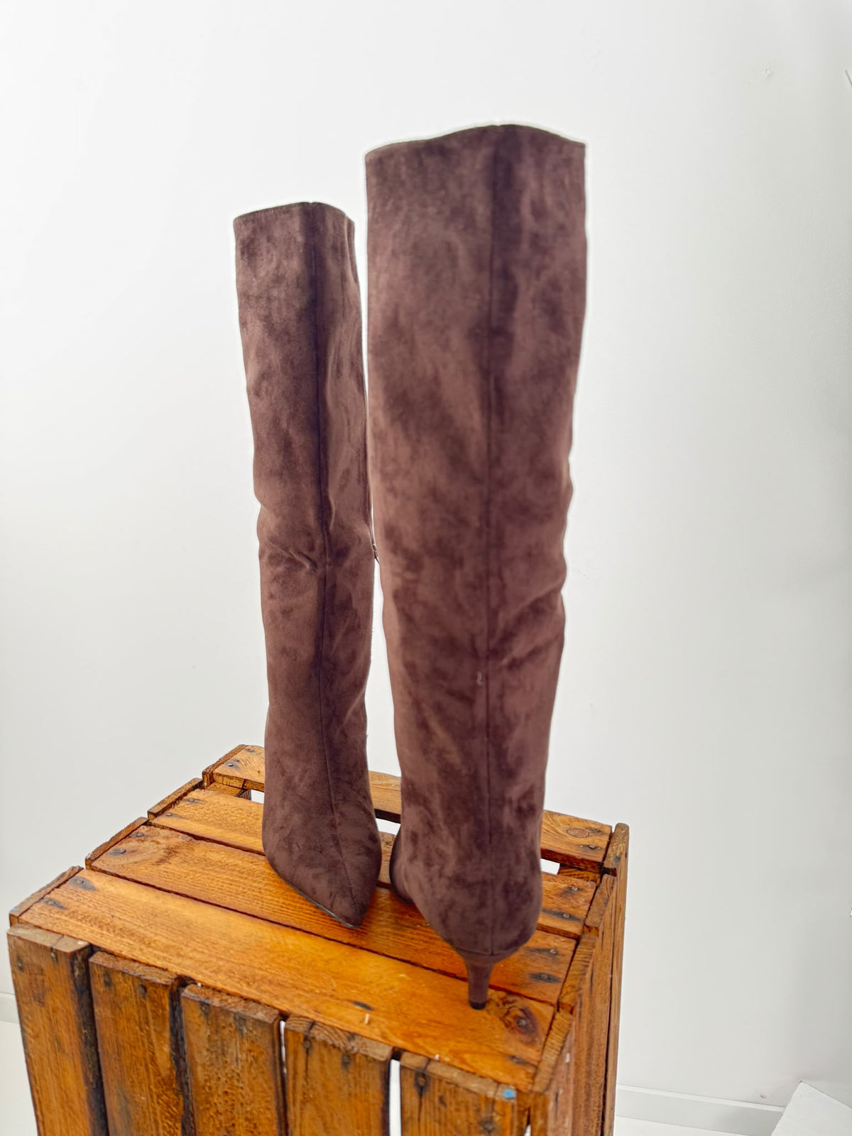 Eleganter hoher Stiefel in edlem Braun (36,37,38,39,40,41)