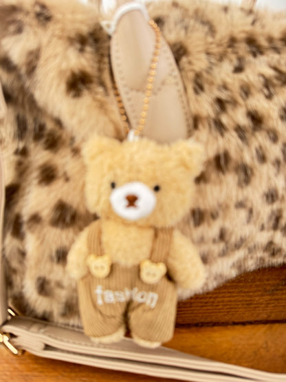 Trendige Tasche in Braun-Beige mit auffälligem Leomuster