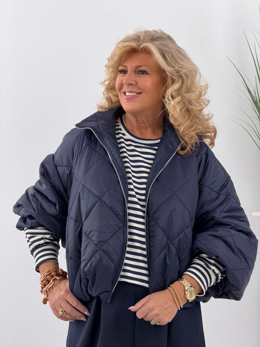 Steppjacke in tiefem Marineblau (38-42)