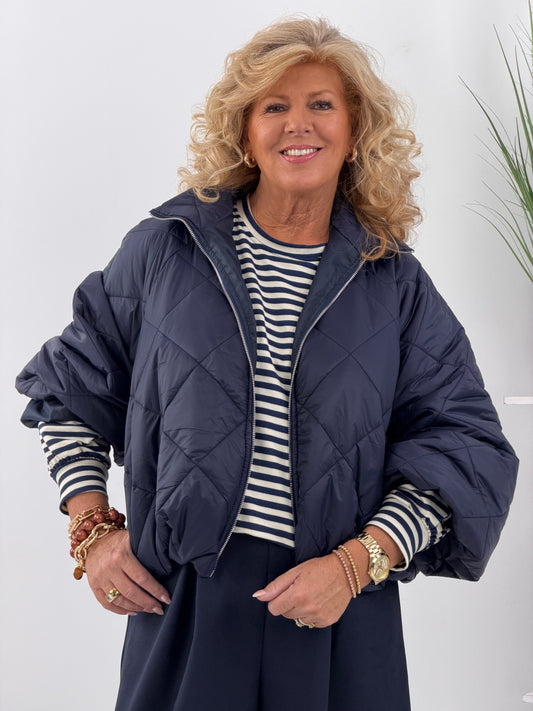 Steppjacke in tiefem Marineblau (38-42)
