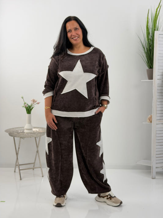 Sweatshirt in warmem Schokobraun (40-44)
