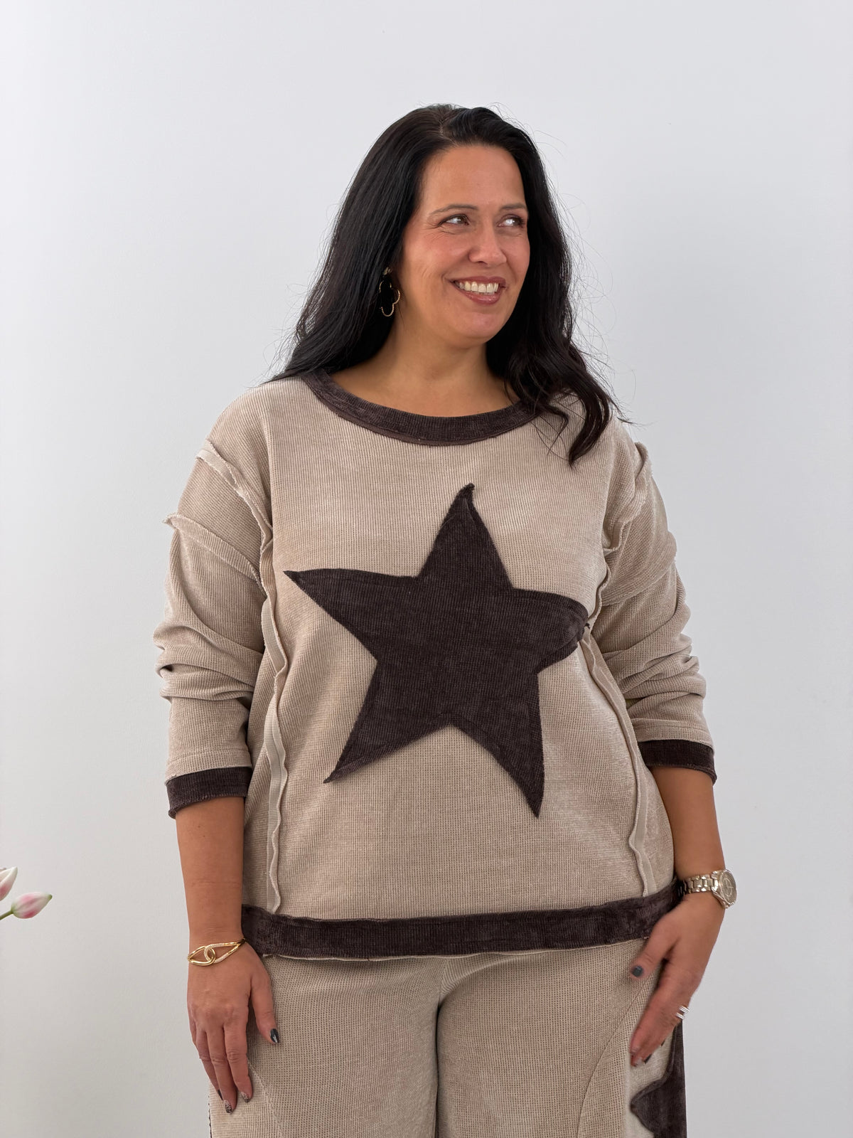Sweatshirt in Beige (40-44)
