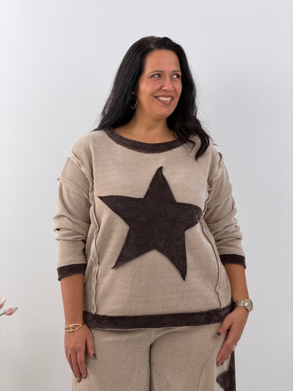 Sweatshirt in Beige (40-44)