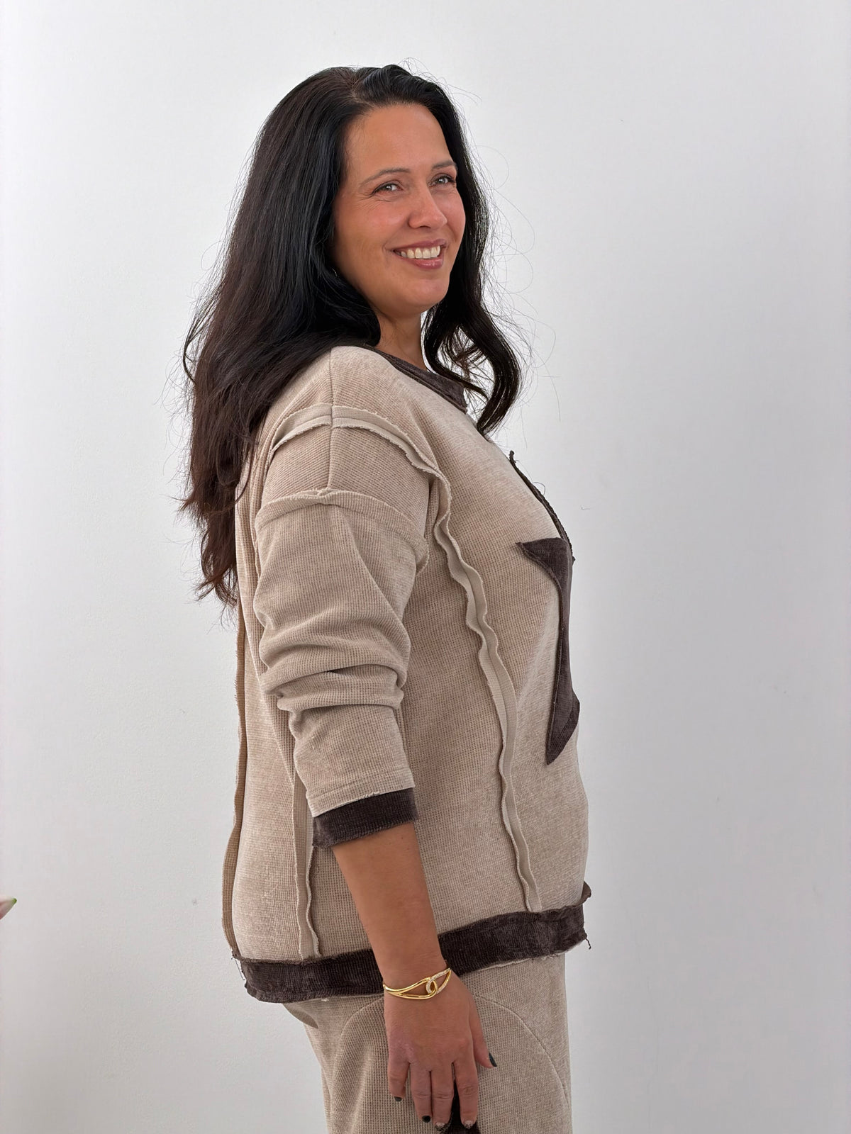 Sweatshirt in Beige (40-44)