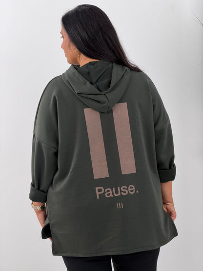 Lässiges Sweatshirt in Khaki (42-46)