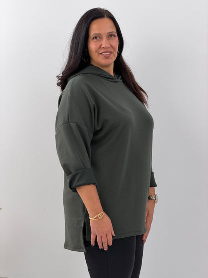 Lässiges Sweatshirt in Khaki (42-46)