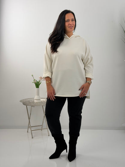 Lässiges Sweatshirt in Ecru (42-46)