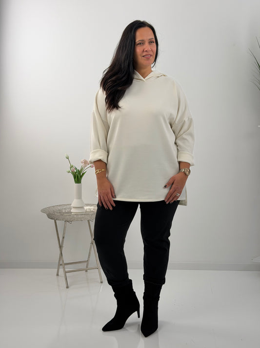 Lässiges Sweatshirt in Ecru (42-46)