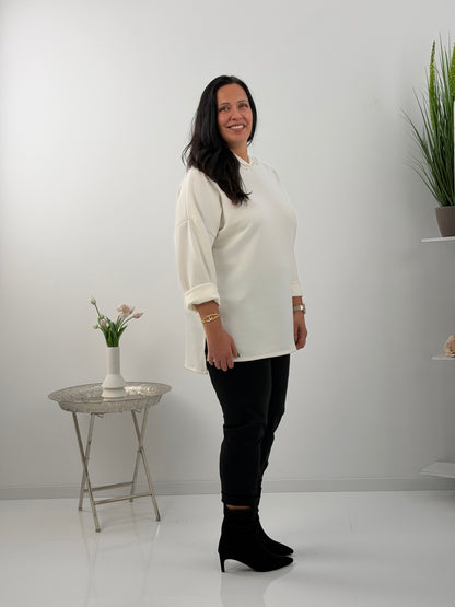 Lässiges Sweatshirt in Ecru (42-46)