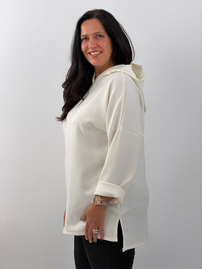 Lässiges Sweatshirt in Ecru (42-46)