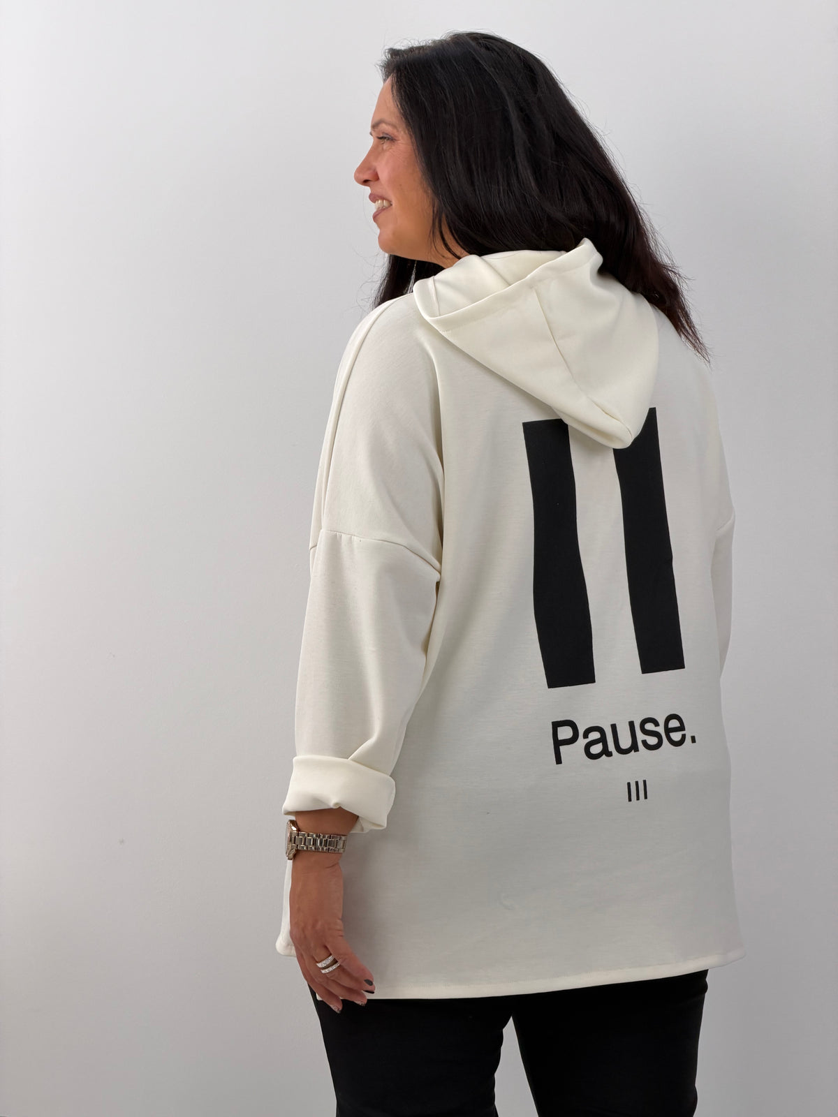 Lässiges Sweatshirt in Ecru (42-46)