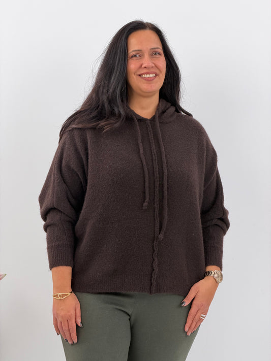 Pullover in warmem Schokobraun (40-44)