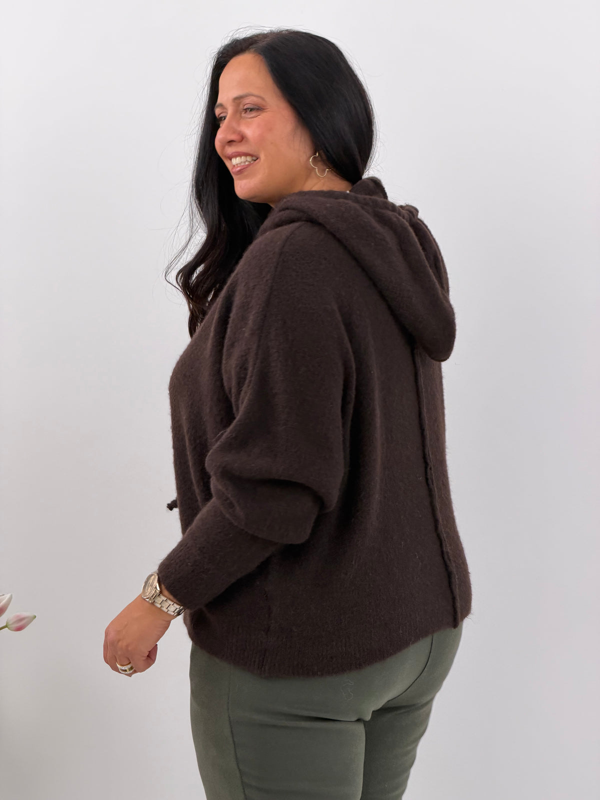 Pullover in warmem Schokobraun (40-44)