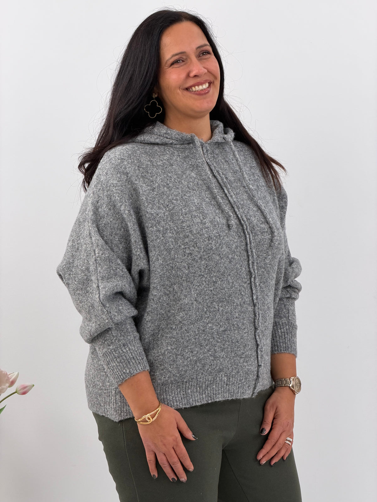Pullover in modernem Grau (40-44)