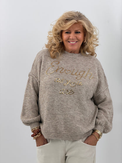 Pullover in elegantem Taupe (38-44)