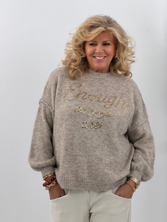 Pullover in elegantem Taupe (38-44)