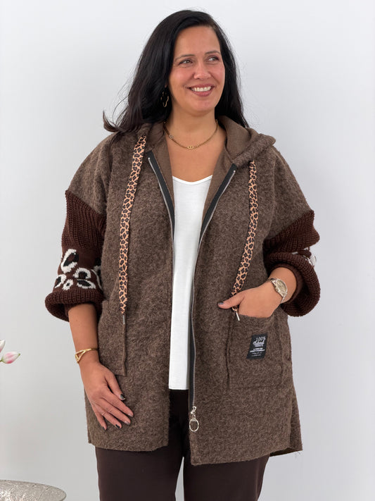 Jacke in edlem Schokobraun mit lässigem Charakter (40-44)