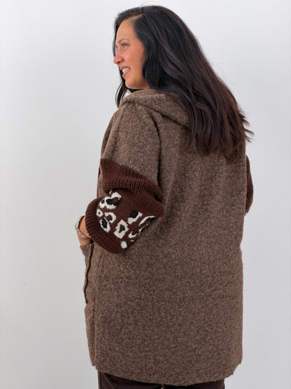 Jacke in edlem Schokobraun mit lässigem Charakter (40-44)