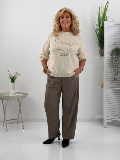 Pullover in sanftem Beige (38-44)