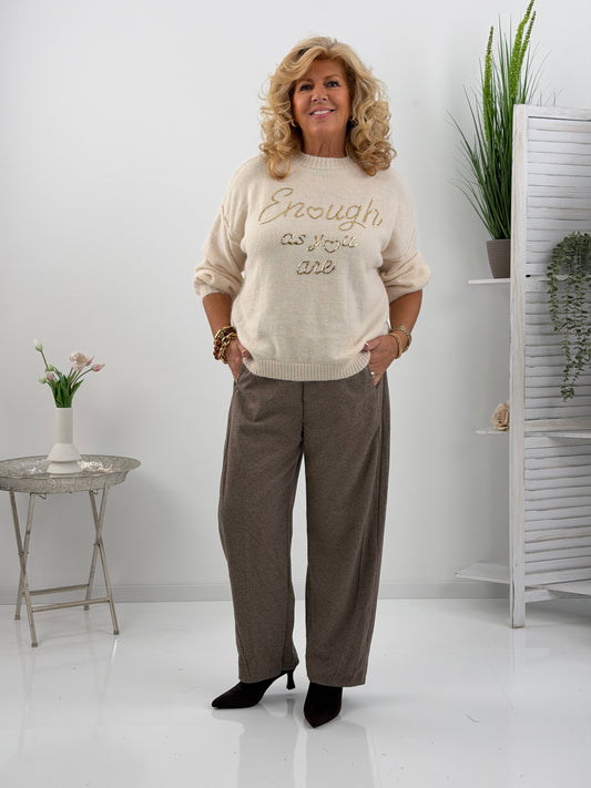 Pullover in sanftem Beige (38-44)