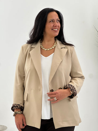 Eleganter Blazer in Beige für stilvolle und moderne Looks (38-44)