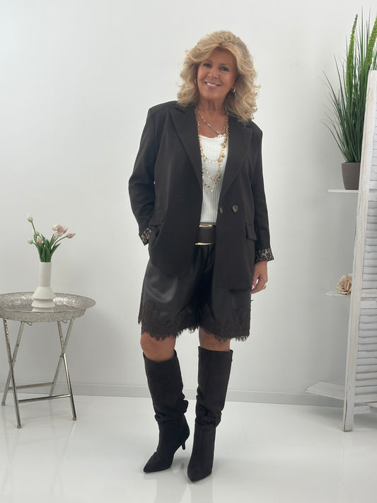 Eleganter Blazer in warmem Schoko für stilvolle und moderne Looks (38-44)