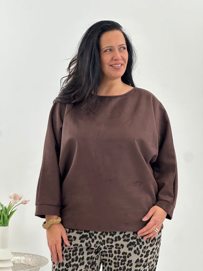 Sweatshirt im edlem Schoko (40-44/46)