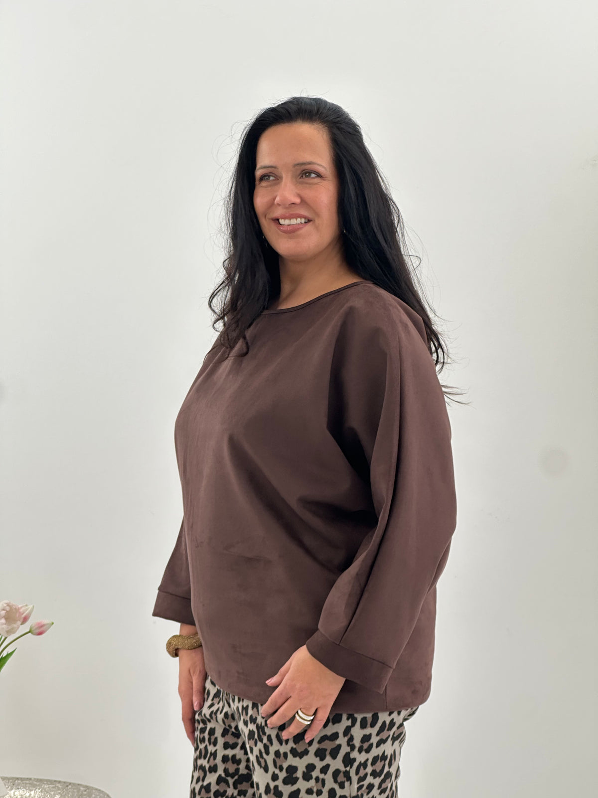 Sweatshirt im edlem Schoko (40-44/46)