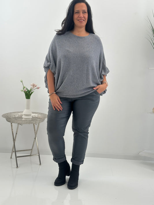 Lässiger Oversize-Pullover in Grau (38-44)