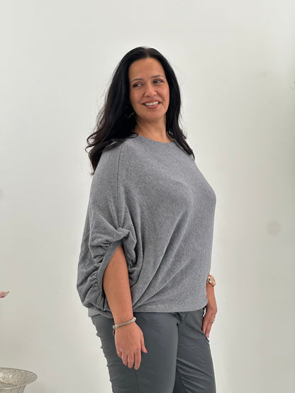 Lässiger Oversize-Pullover in Grau (38-44)