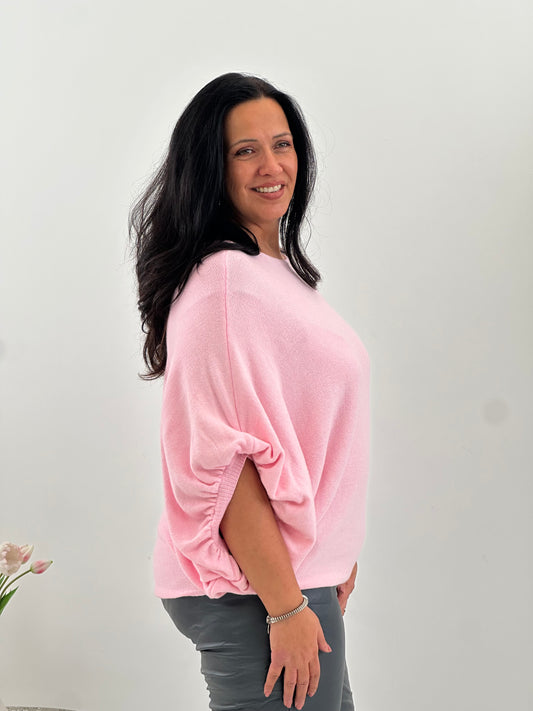 Lässiger Oversize-Pullover in Candy-Rosa (38-44)