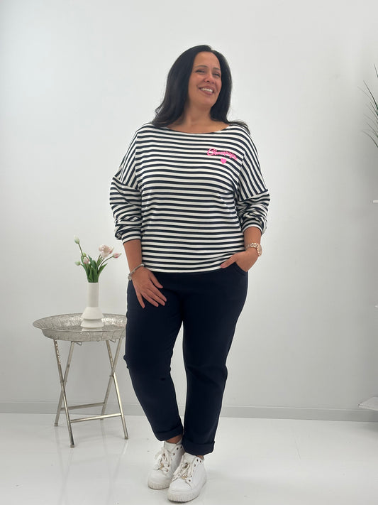 Elegante Hose in schönen Marienblau (42-46)