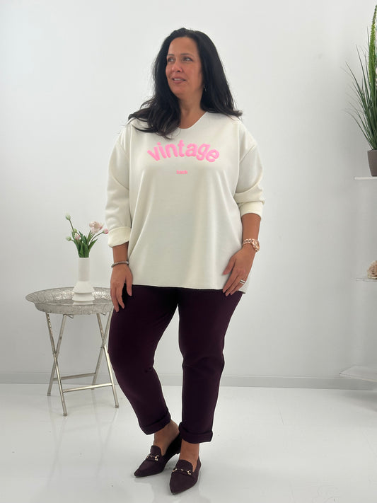 Elegante Hose in tiefem Bordeauxrot (42-46)