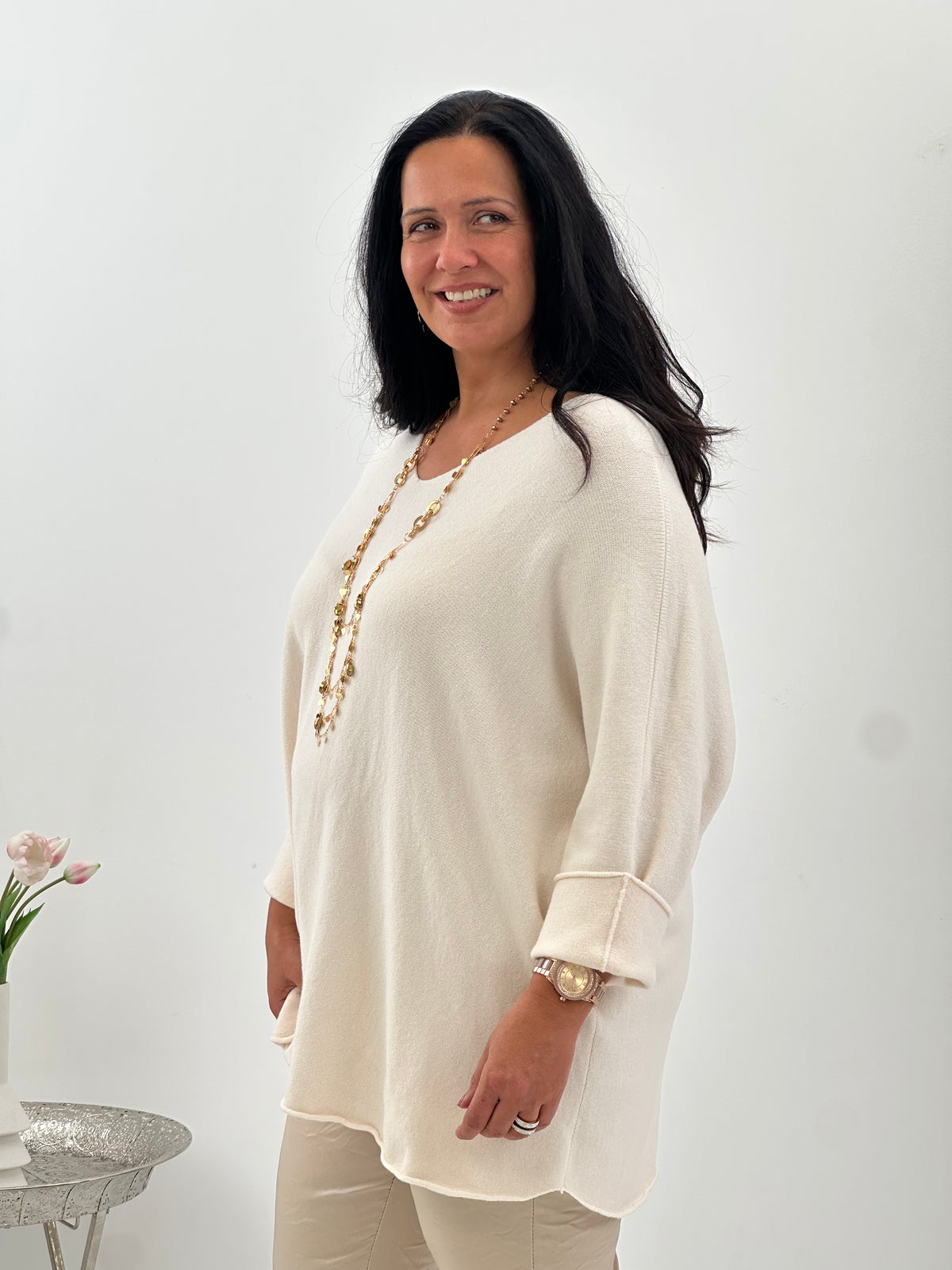 Pullover in sanftem Ecru (42-46/48)