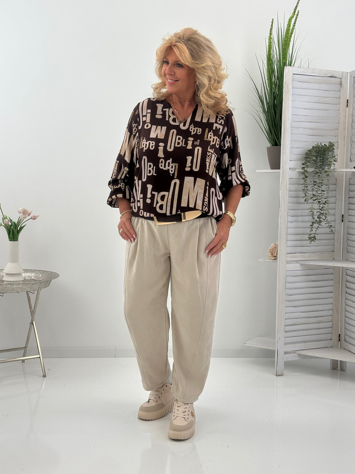 Schokofarbene Bluse in einem edlen, warmen Braunton