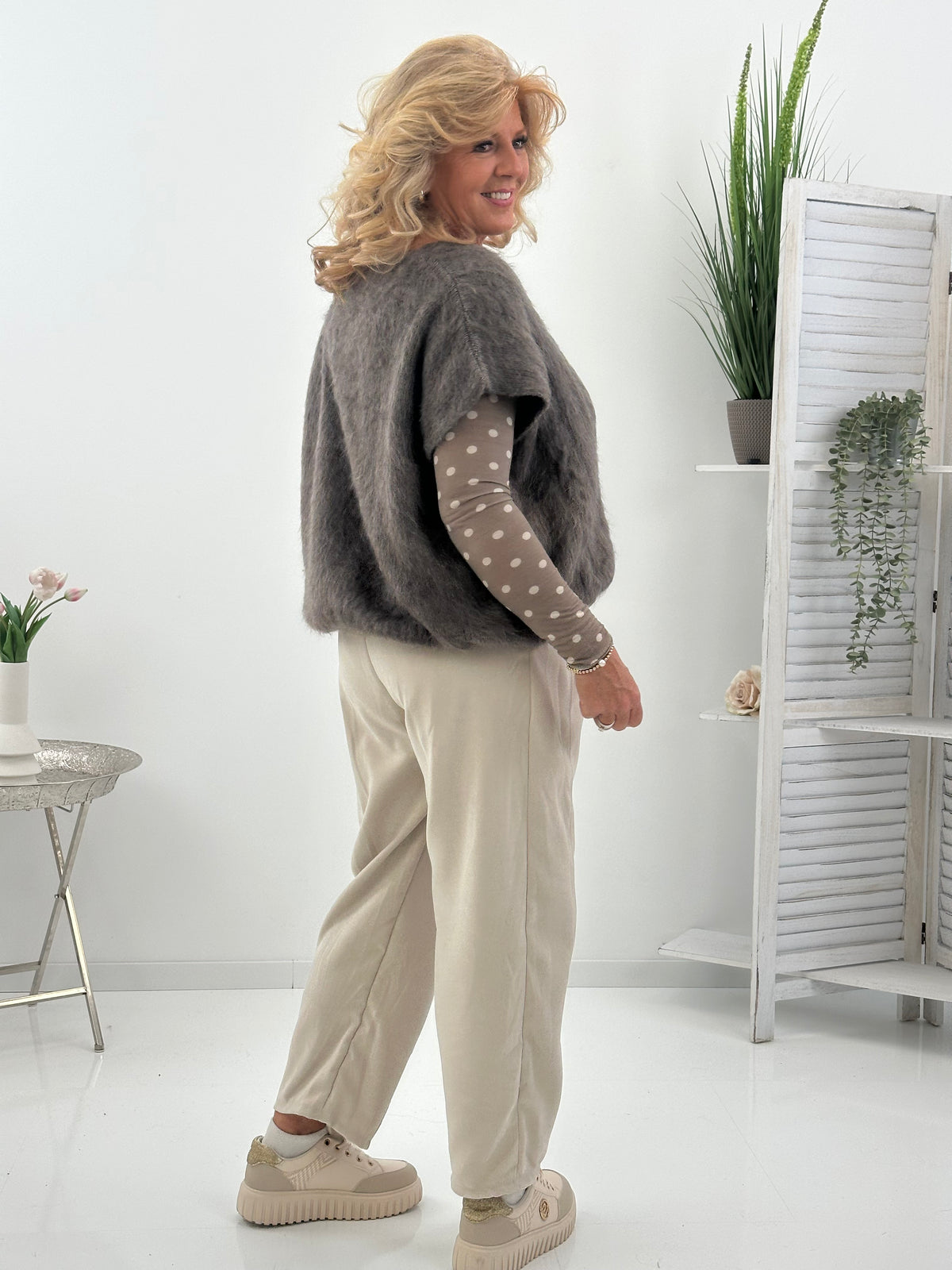 Pullunder in edlem Braun mit lässiger Strickoptik (38-44)