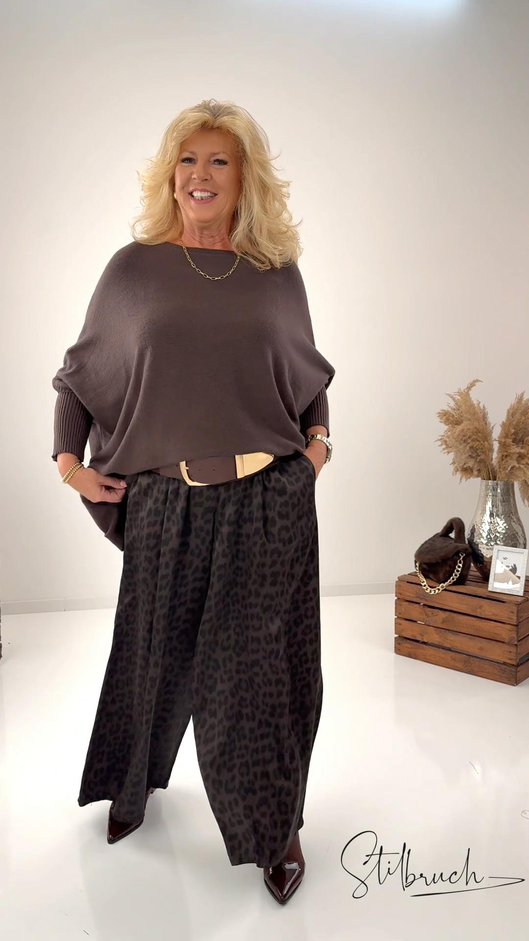 Marlene Hose in Chocolate mit Leo (38-44)