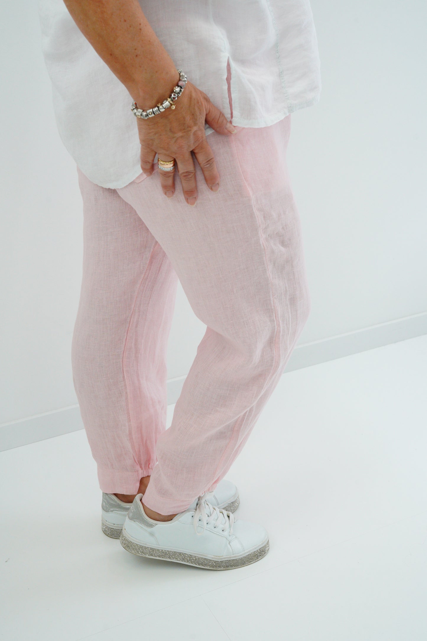 Leinenhose in Rosa (38-42+)