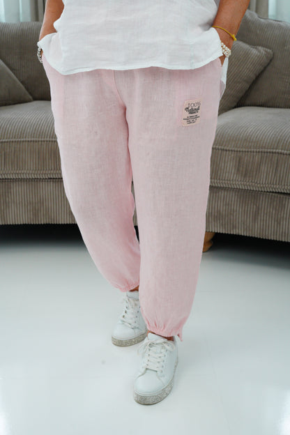Leinenhose in Rosa (38-42+)